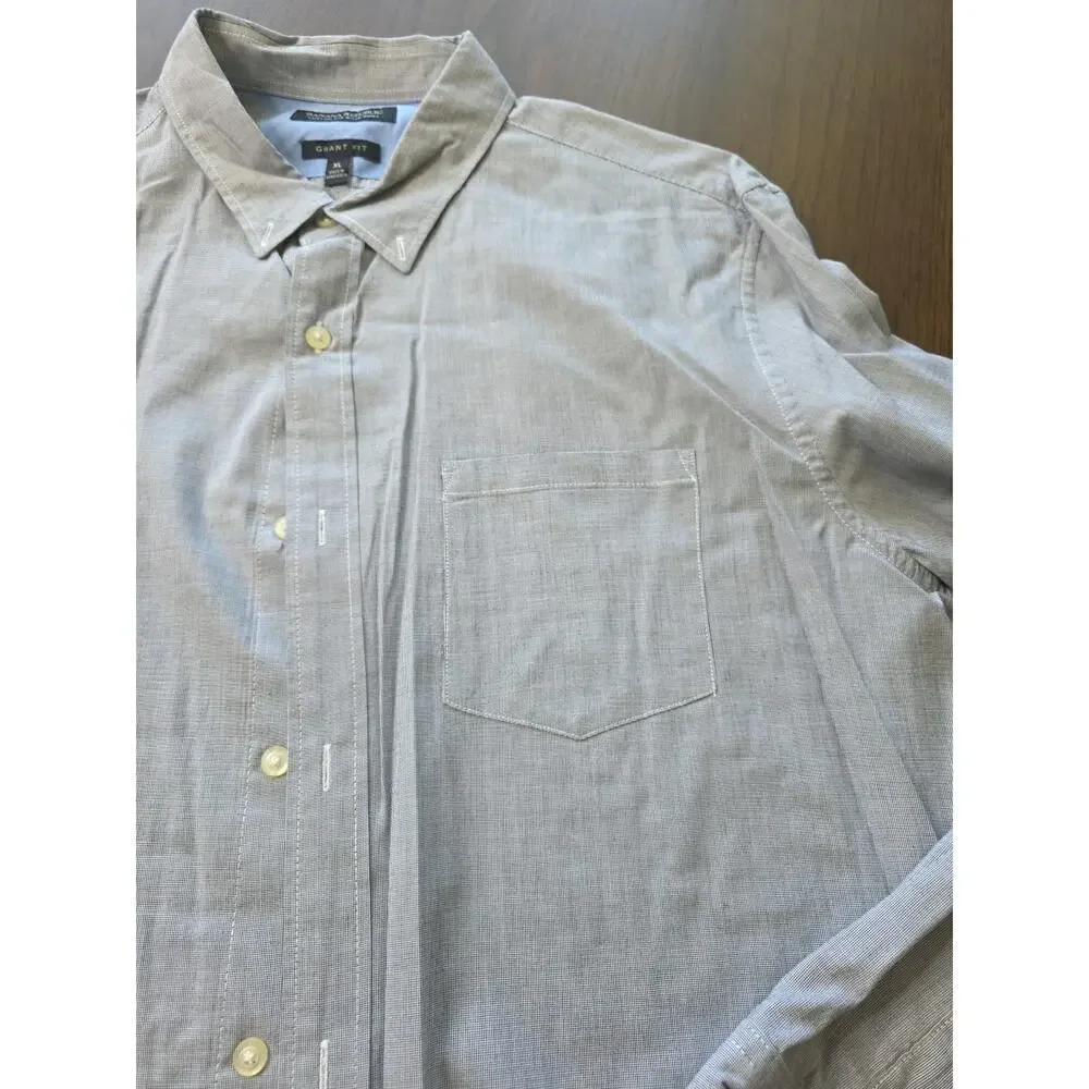 Banana Republic Shirt Mens XL Grant Fit‎ Blue Long Sleeve Button 100% Cotton